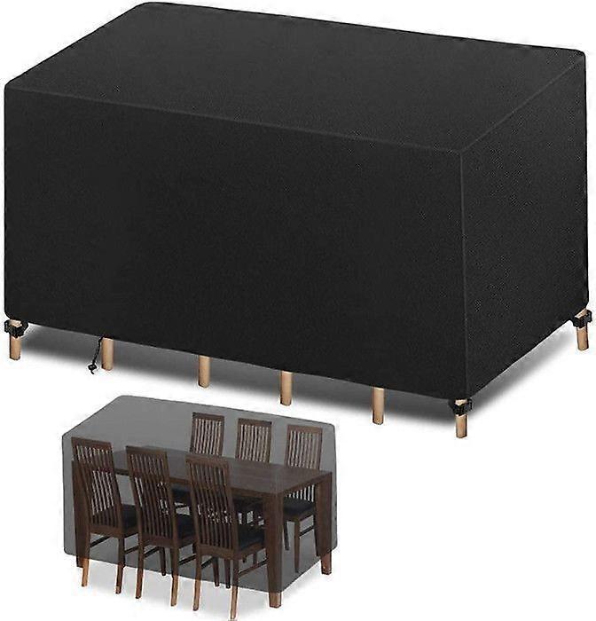 Outdoor Garden Furniture Cover, Waterproof Oxford Fabric Table Cover, 242x162x100cm