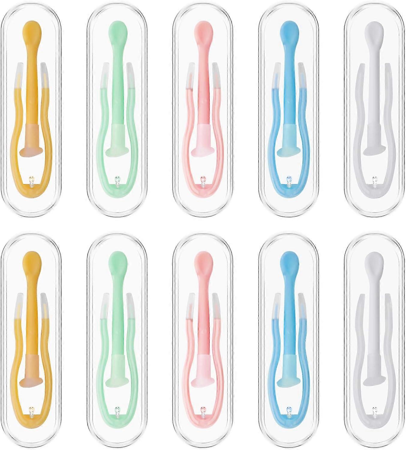 10Pcs Contact Lens Tweezers, Contact Lens Tweezers with Suction Cup, Soft Contact Lens Suction Cup Insert and Remove Tool for Home Travel, T-Audace