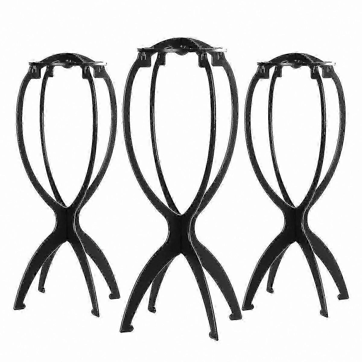 Adjustable Wig Stand for Styling and Storage - 3 Pack Portable Head Form for Wigs