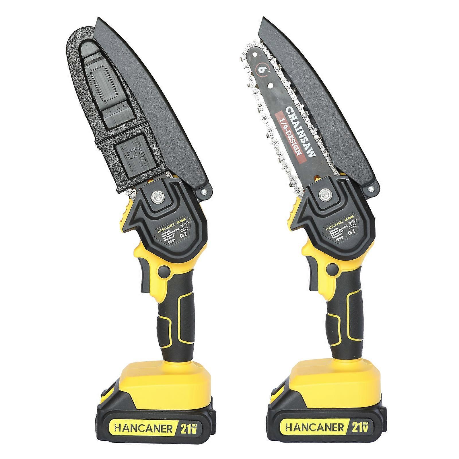 Mini 6-Inch Cordless Chainsaw with 2x 2.0Ah Batteries & Case