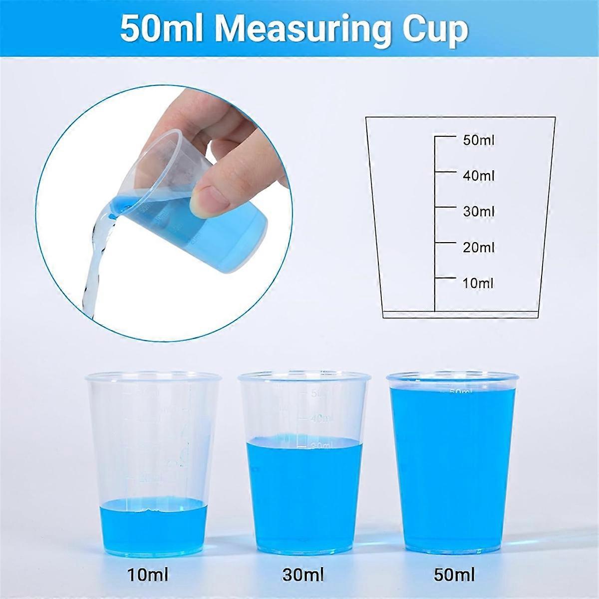 Resin Mixing Cups and Sticks, Graduated Cups, Pointed Stir Sticks for Mixing Paint, Stain, Epoxy, R