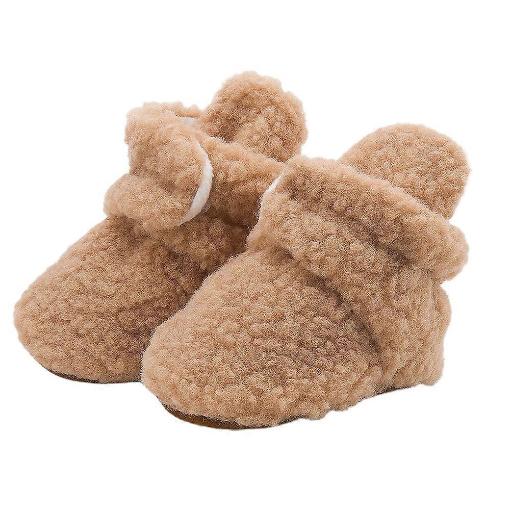 Sweat-Absorbing Baby Shoes Sneakers For Infants Perfect For Winter Walking Practice Khaki Color 1 Pair
