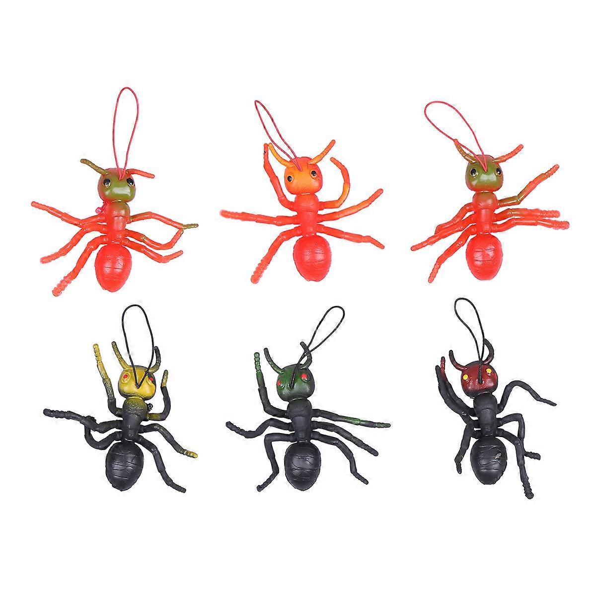 Insect Toys For Kids 6Pcs Simulation Ants Assorted Color Frighten People At April Fools Day