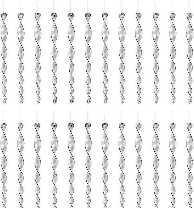 24 Pieces Bird Repellents, 70cm Bird Bar 360 Degree Reflective Spiral Light Up, Reflective Repellent