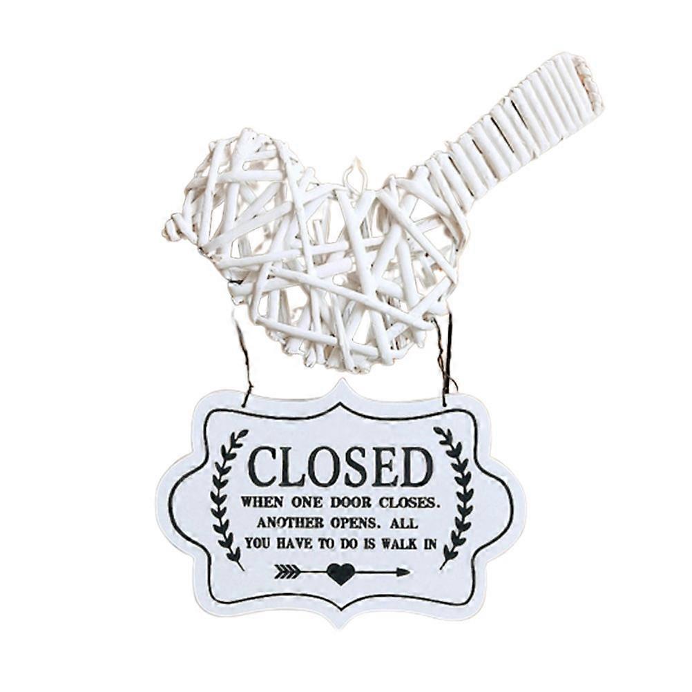 Country Style Door Sign for Decoration Open Closed 1 Piece