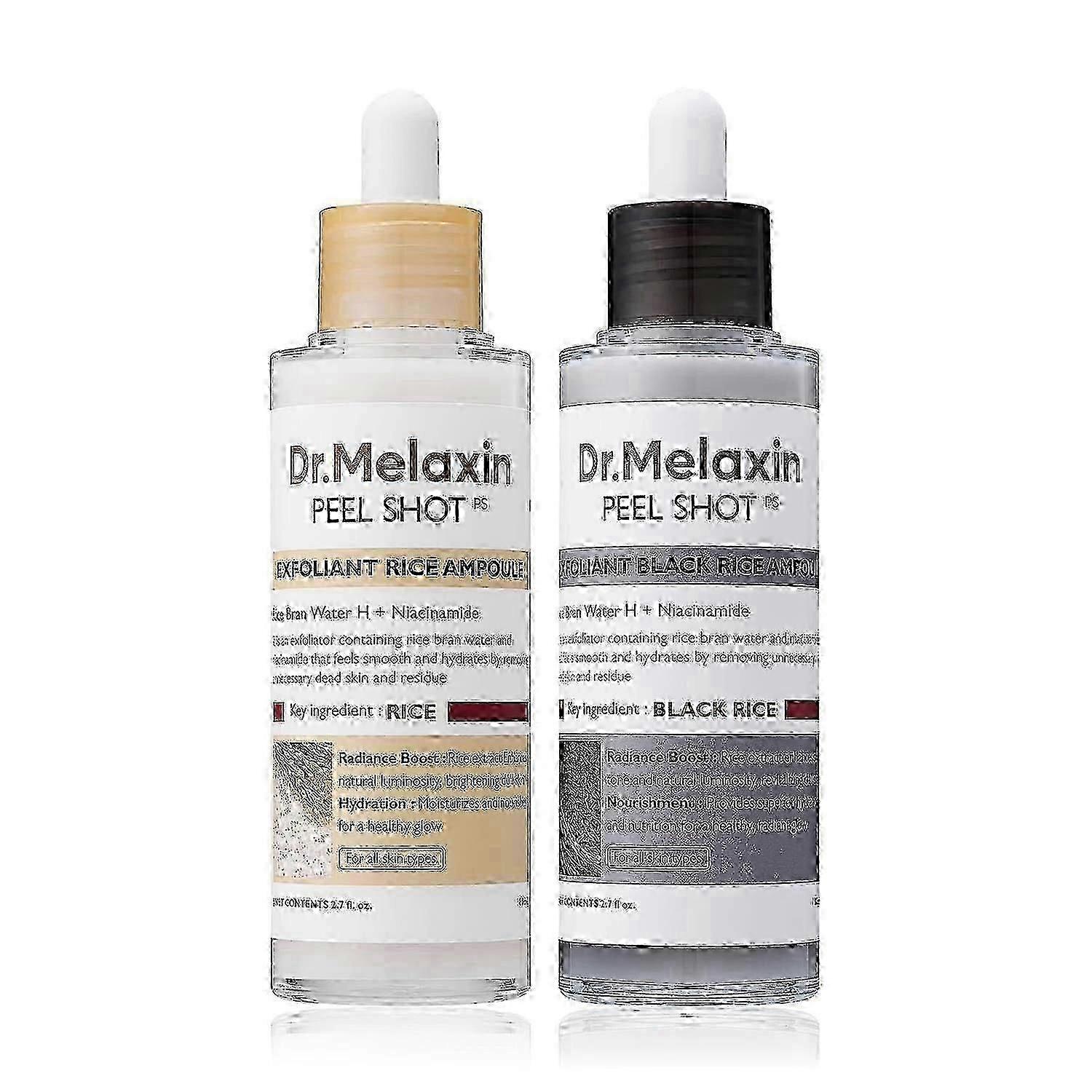 2ST PEEL SHOT GLOW EXFOLIANT RISAMPULL (VITT RIS/SVART RIS)