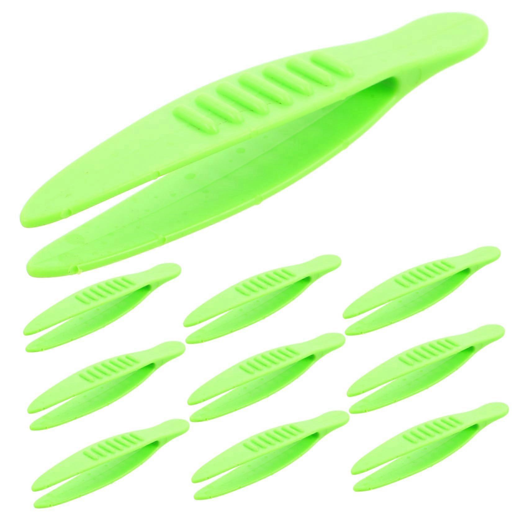 Tweezers 10Piece Safe Ergonomic Kids Tweezers Set For Preschool Science Bead Crafting And Reptile Feeding Activities