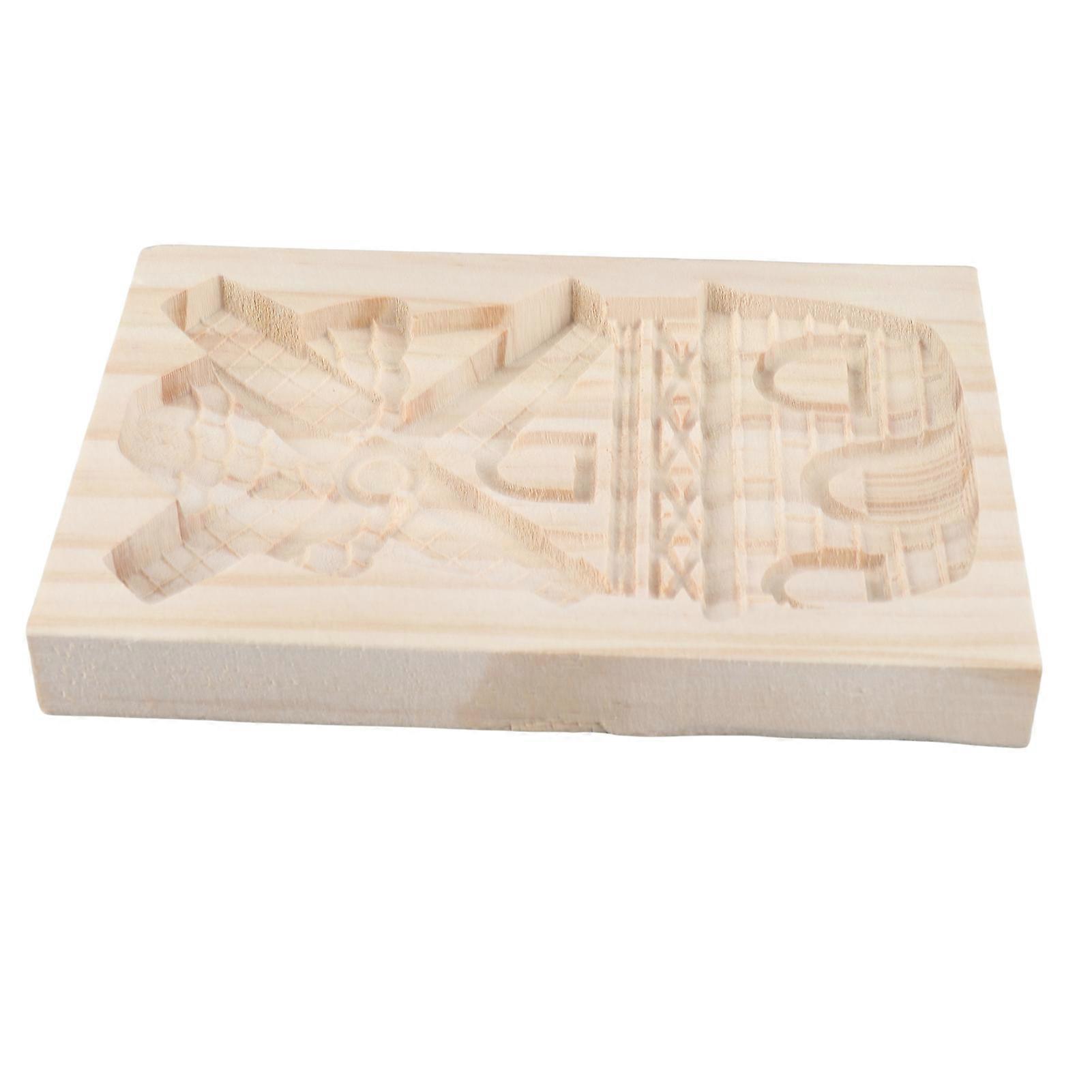 DIYジンジャーブレッドケーキ用木製ビスケットカッターモールド10x10x3cm