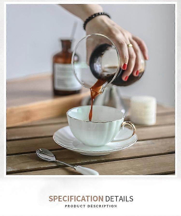 Orange Pumpkin Cup Bone Ceramic Coffee Cup Set