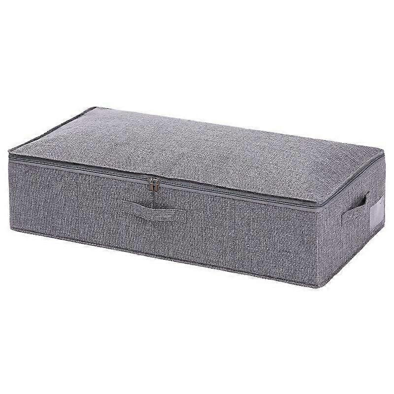 Storage boxes with lid for duvets, blankets - 50 L gray