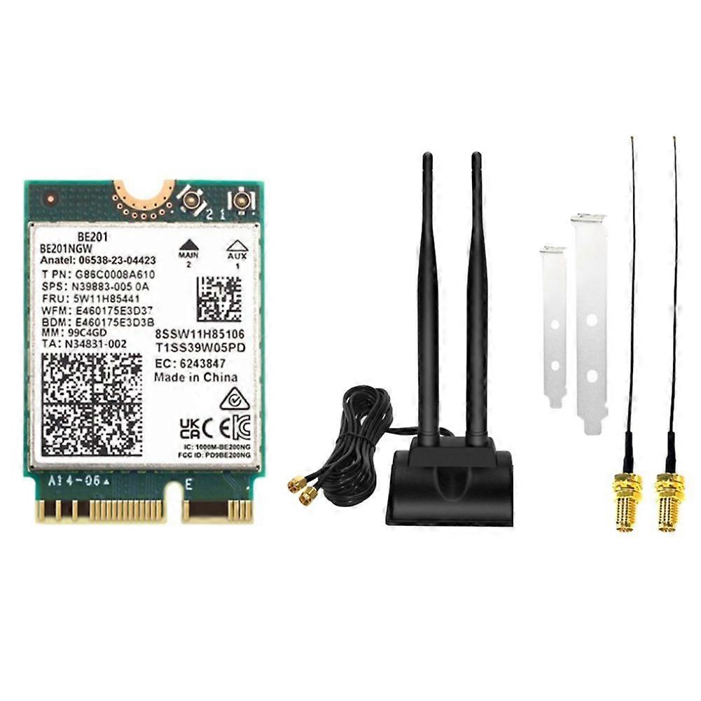 BE201 WIFI7 Card Tri-Band 2.4G/5.8G/6G 8774Mbps BT5.4 WiFI 7 Wireless WIFI Card M.2 Cnvio3 AX211 fo