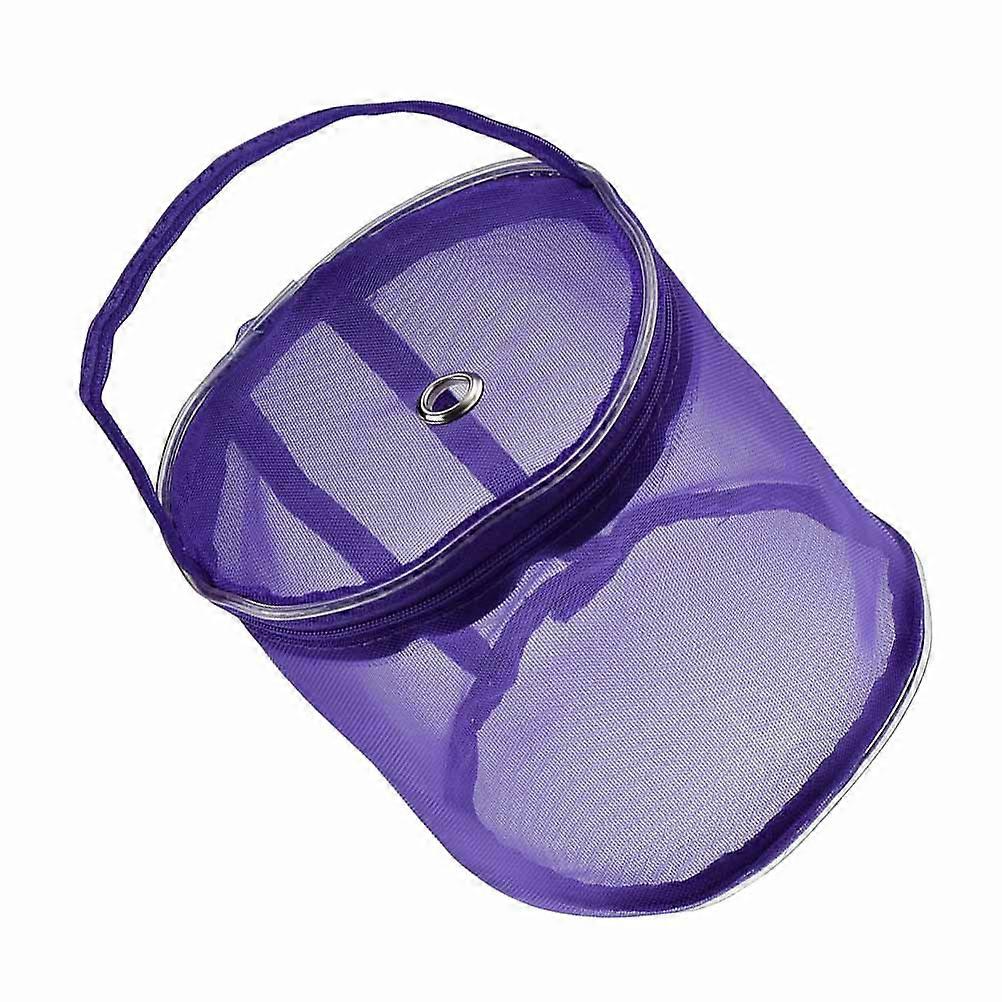 Yarn Ball Storage Crochet Hook Knitting Bag for 3Pcs Tools Purple