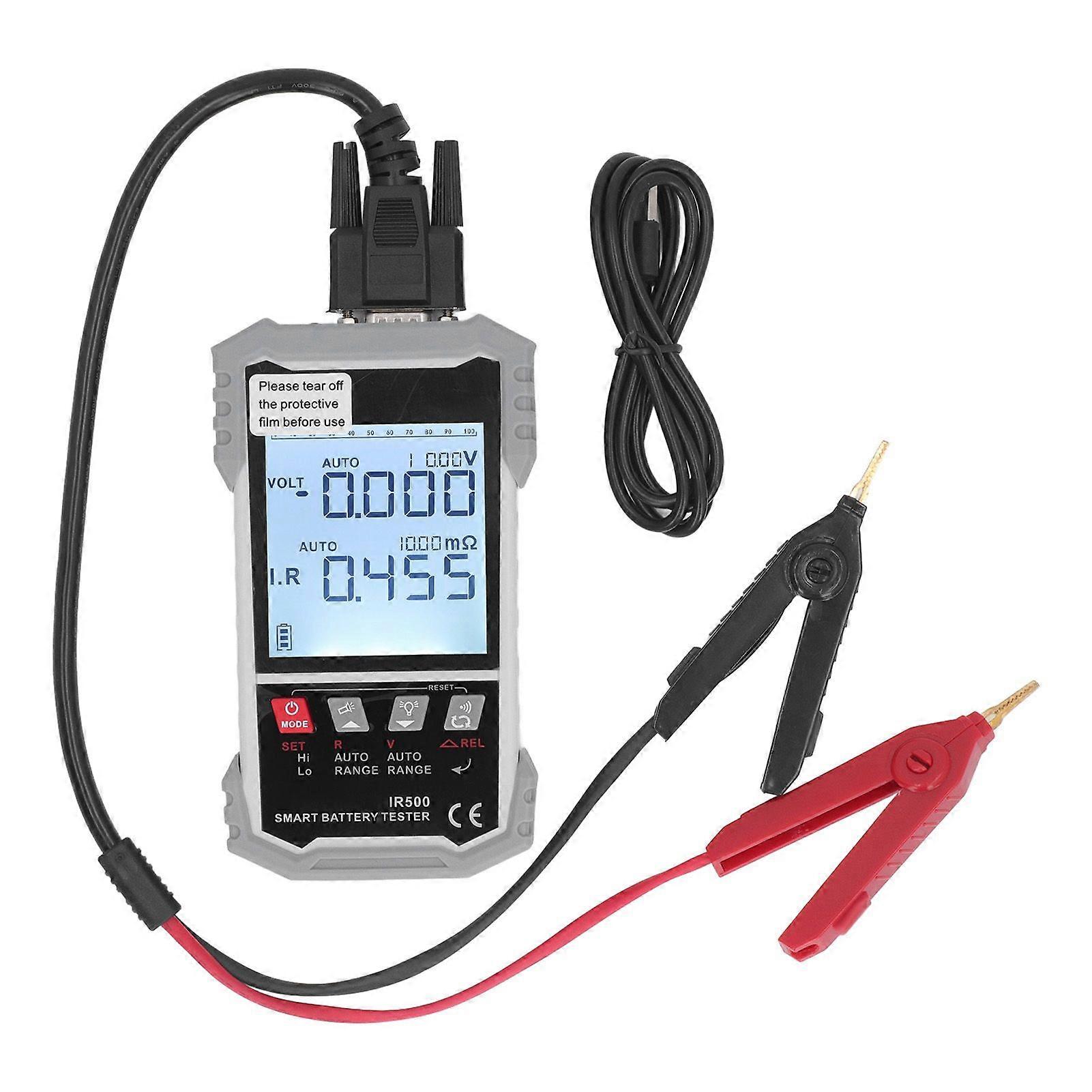 Battery Internal Resistance Tester Car Automotive Lithium Alkaline Batteries Analyzer 0m~500 DC0V~DC120V