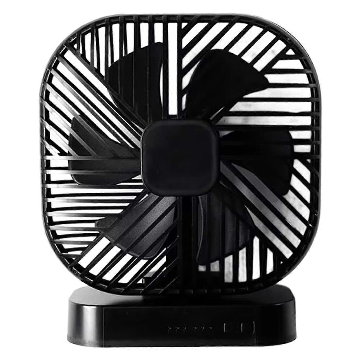 Magnetic USB Fan USB or 4xAA Battery Powered Desk Fan with Three Speed Timing Function Outdoor Camping Fan Silent Black