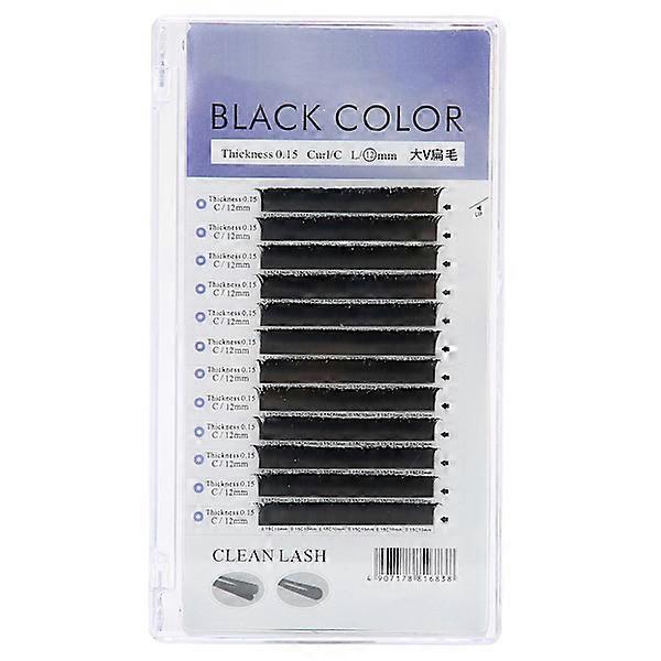 0.15C V-shaped eyelash extension False eyelash Soft Dense Long Transplanting false eyelashes Set12 mm / 0.47in
