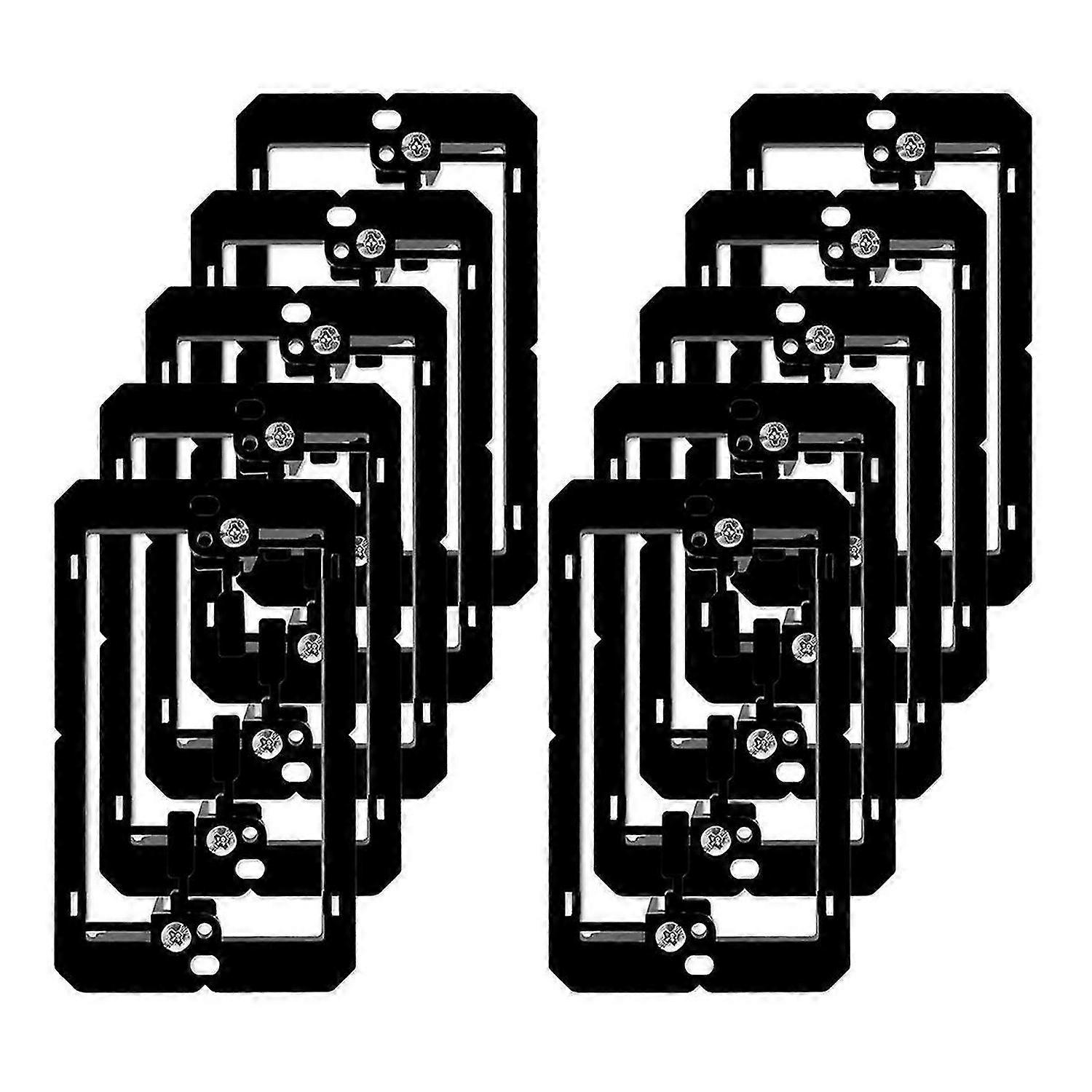 Low Voltage Box Single Gang Wall Plate 10 Pack, Mounting Bracket