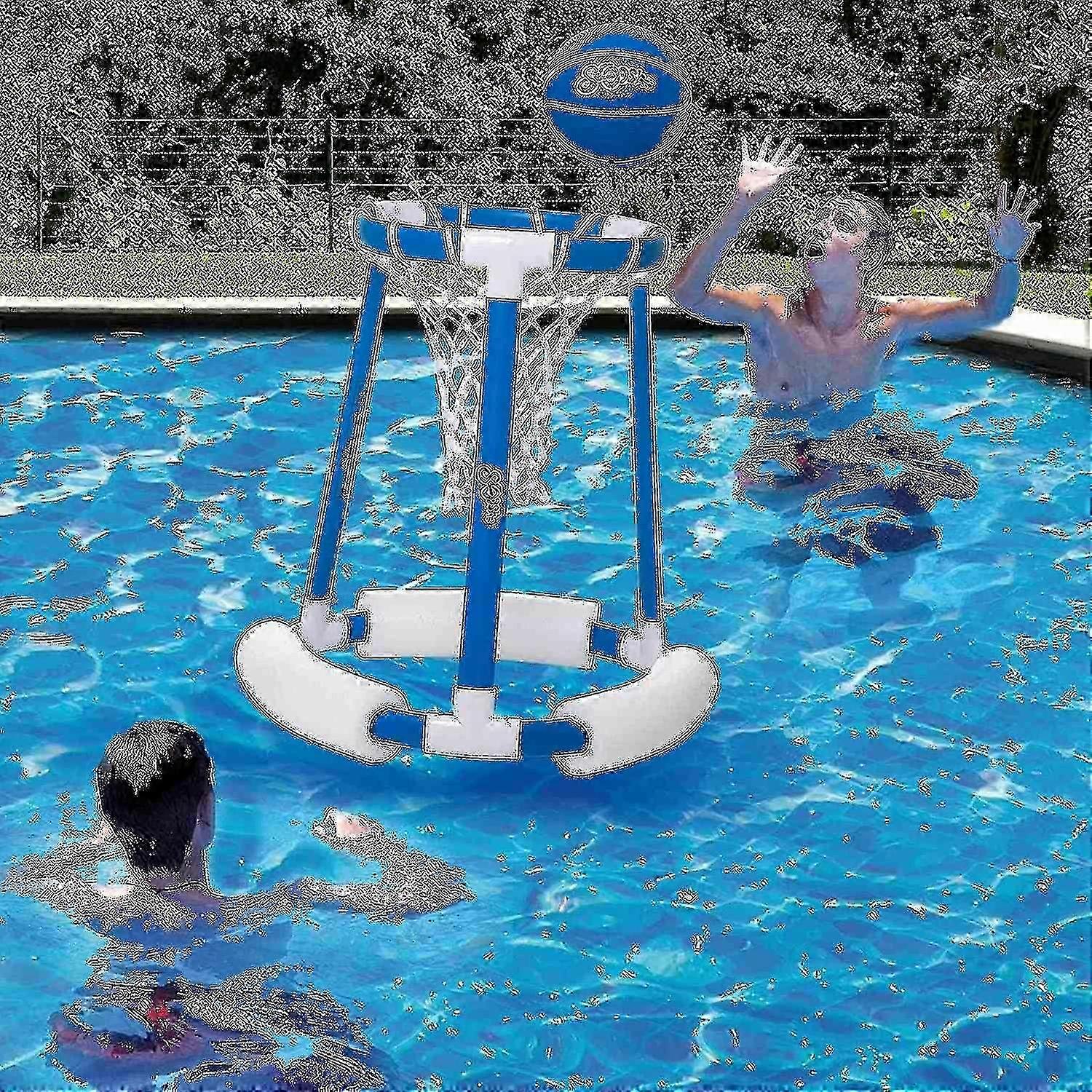 Sxbd Floating Pool Basketball Basketball Jeu Compatible avec la piscine | Comprend cerceau, 2 et pompe, dans