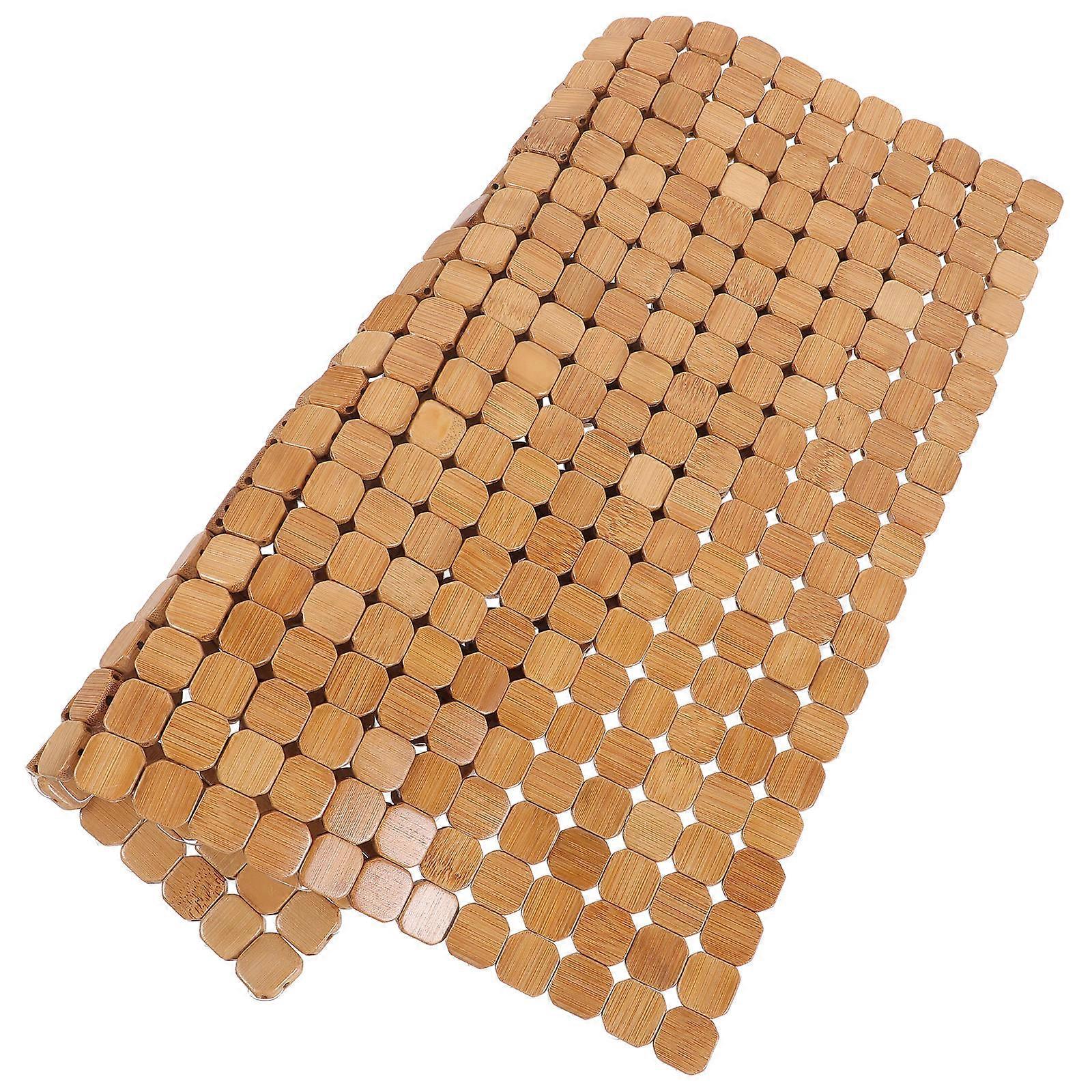 Bamboo Chair Mat for Comfortable Cooling with 2Pcs Office Chair Mats