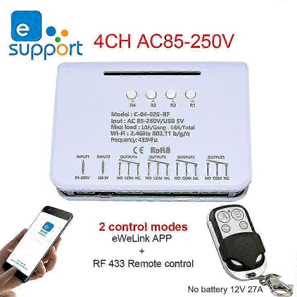 Smart Rolling Door Switch 2 4 Channel Wifi Relay DC 12V 24V 32V AC 110V 220V Curtain Motor Inching Self Locking Module