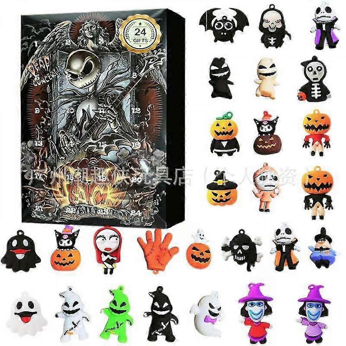 Halloween Countdown Calendar Blind Box Ghost Atmosphere Gothic Christmas 24 Gifts Advent Box_4