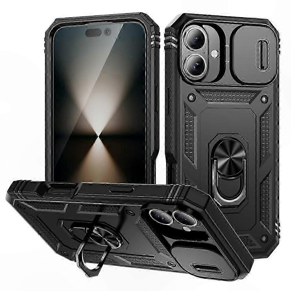 Compatible for 17 Case TPU + PC Slide Camshield Kickstand Protective Phone Cover