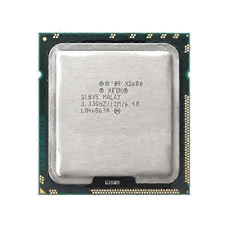 Xeon X5680 CPU - Socket LGA1366, 6 Cores, 12 Threads, 3.33GHz, 12MB L3 Cache, 130W TDP.
