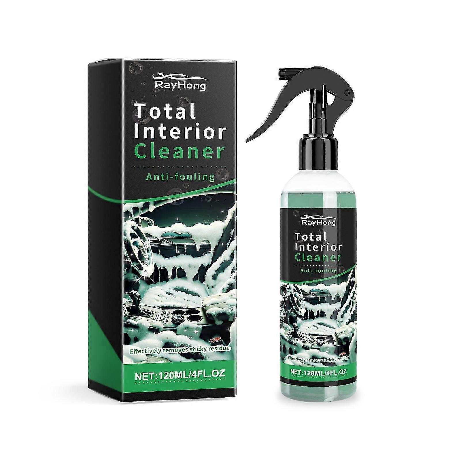 120ml Car Interior Cleaner with Tetrafluoroethylene Powerful Foam Decontamination for Seats, Dashboard & Ceiling Quick Dust & Stain Removal, Easy to