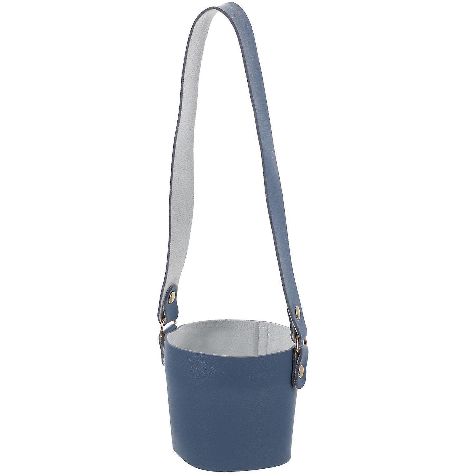 Handheld Coffee Sleeve Drink Carrier Blue for 4Pcs Cups