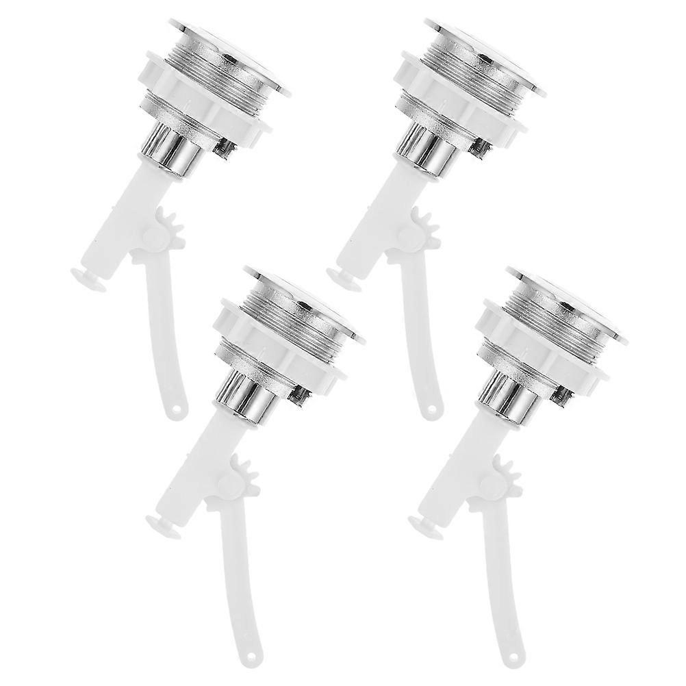 Single Push Toilet Flushing Button for Tank Repair 12Pcs White Plastic