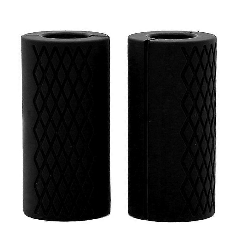 2PCS Barbell Dumbbell Booster Grip Equipment Injury Increase Friction
