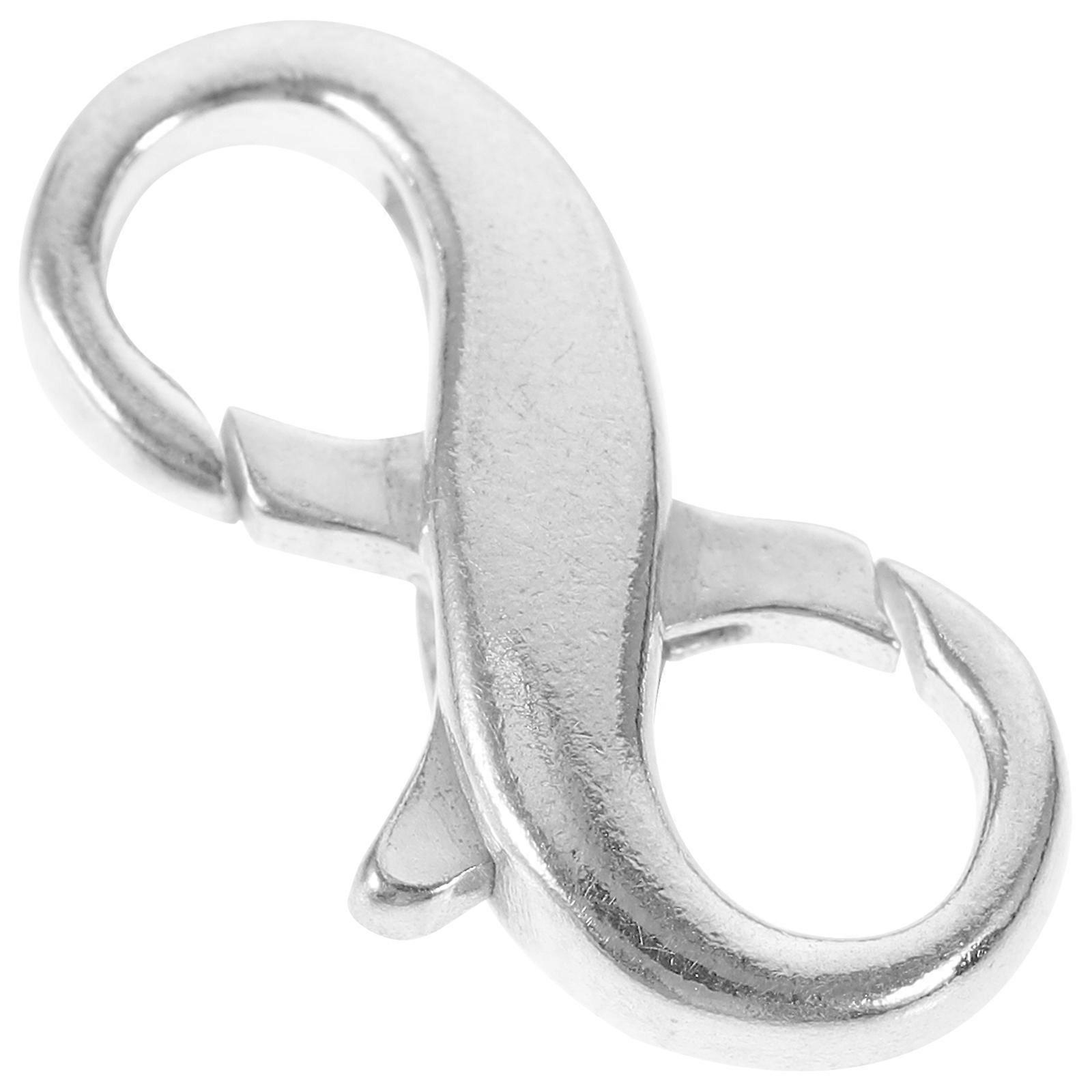 Silver Lobster Clasp for DIY Jewelry Making Connector 2Pcs Set