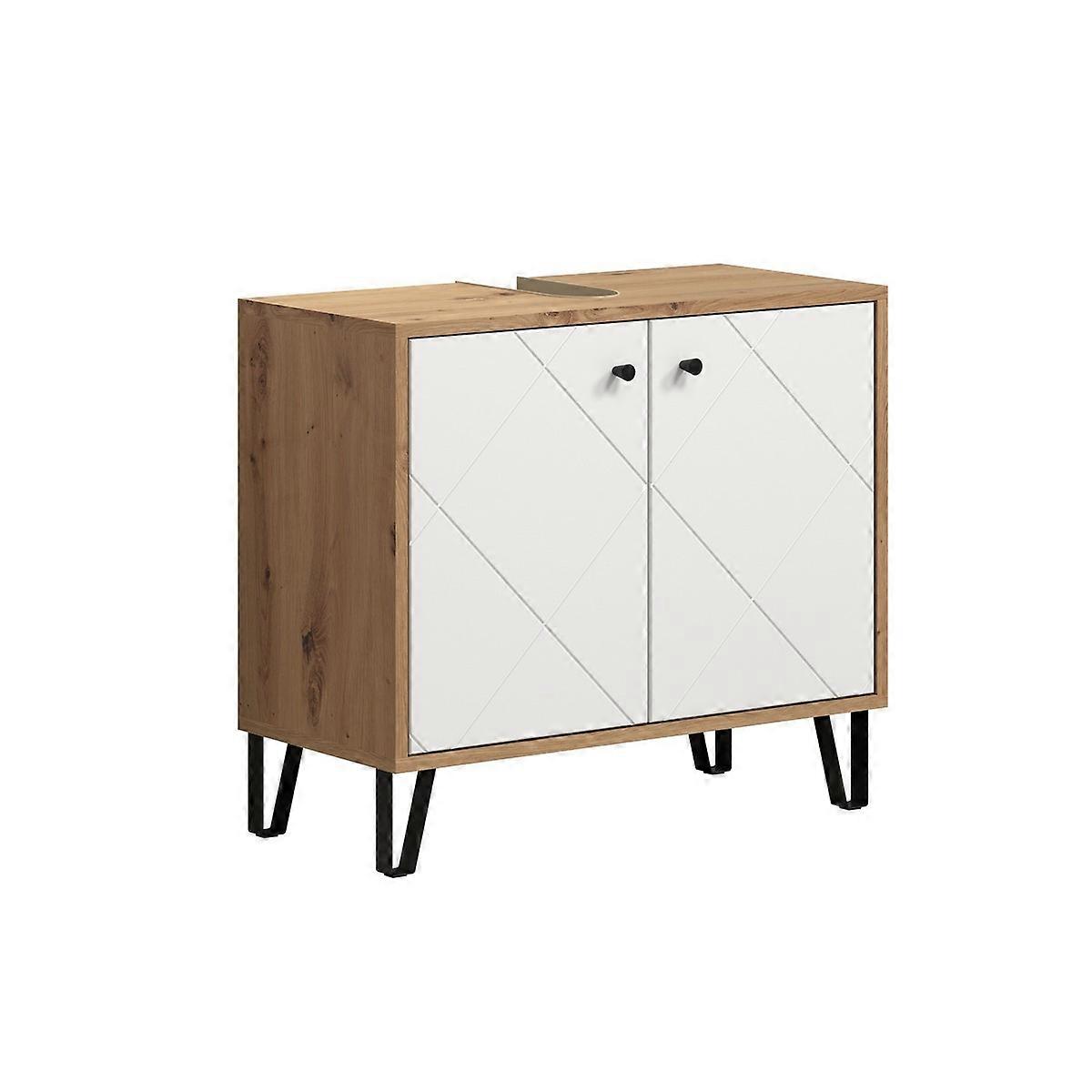 Touch Waschtischunterschrank, weiß, Melaminspanplatte, 69x32x61 cm