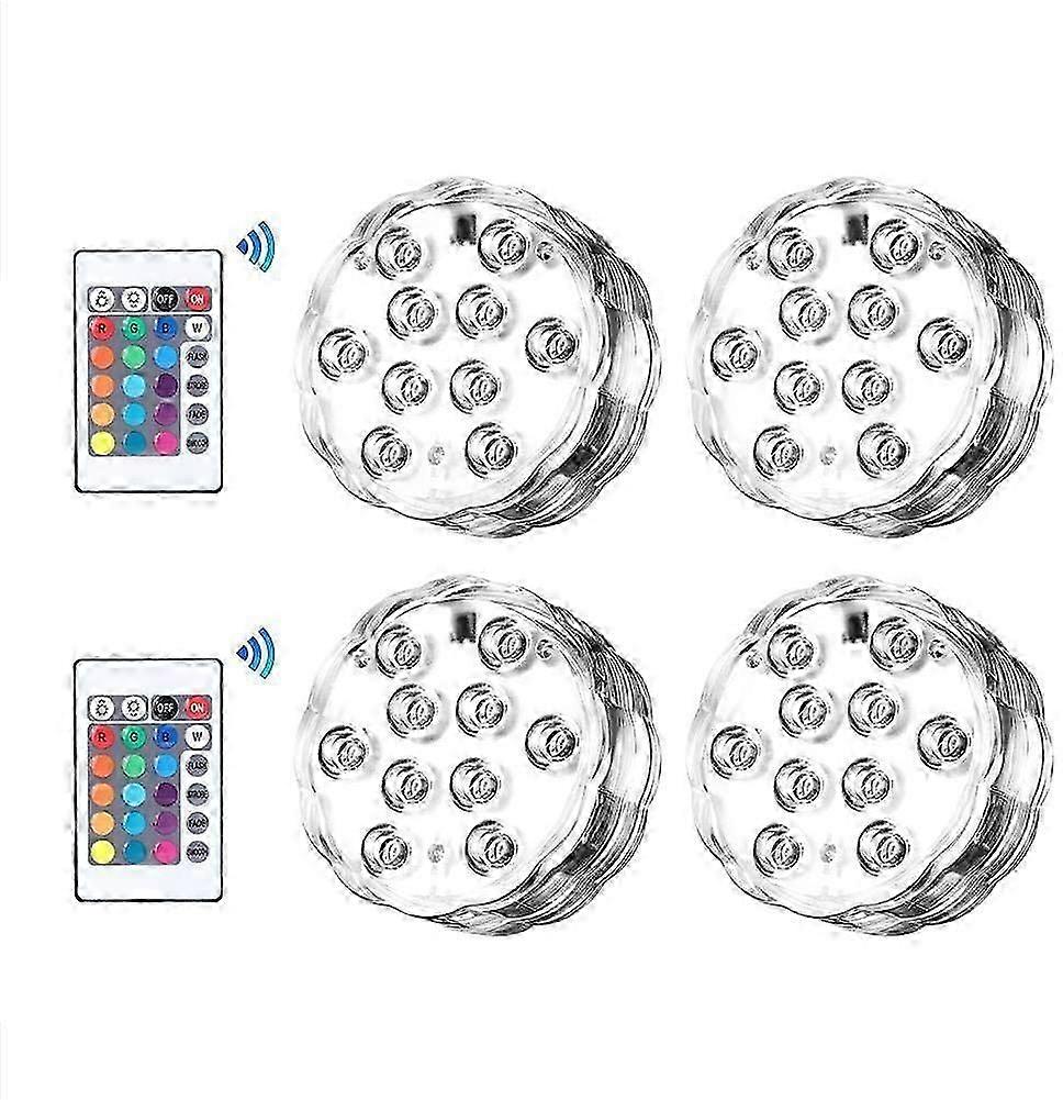 Lampe LED submersible, éclairage LED multicolore RVB étanche avec télécommandes, éclairage sous-marin IP68