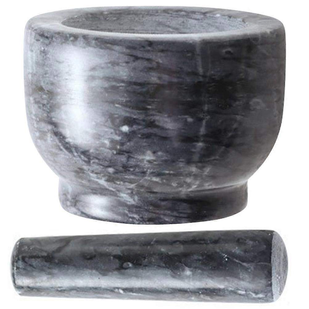 Garlic Crushing Pestle Marble Tool 2 Set Perfect For Home Kitchen Use 12X3X3CM Black Design