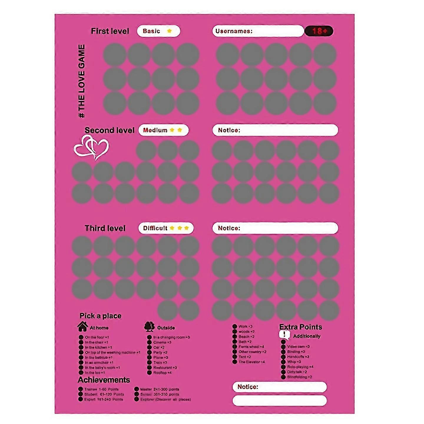 For The Loves Games Scratch Off Poster Game For Valentines Day Gifts