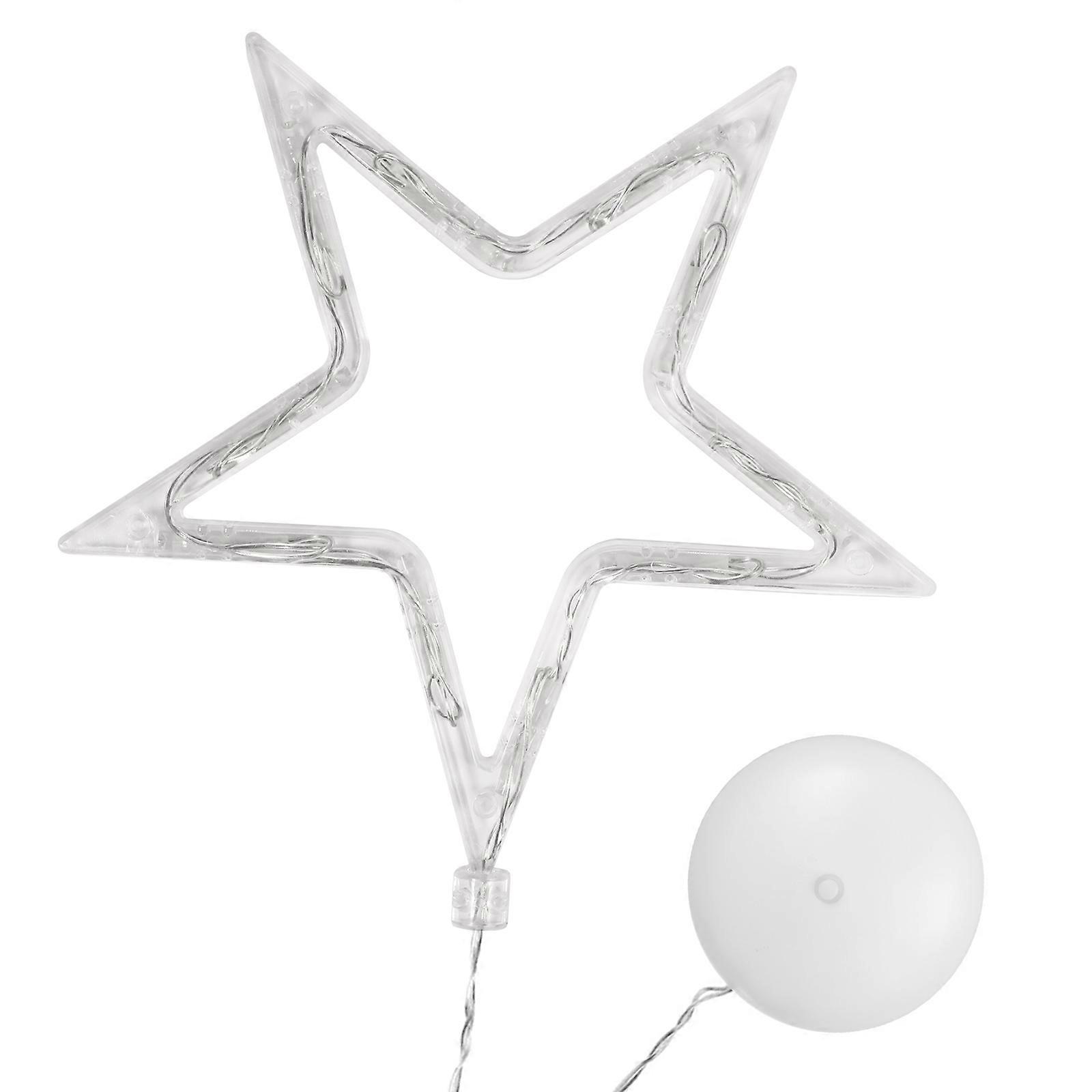 Christmas Window Lights Hanging Decor Five-Pointed Star with 10 Leds