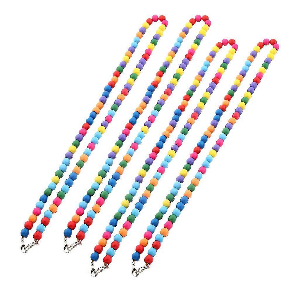 Mask Lanyard with Clips Multi-Function Mask Chain Wooden Beads 12Pcs