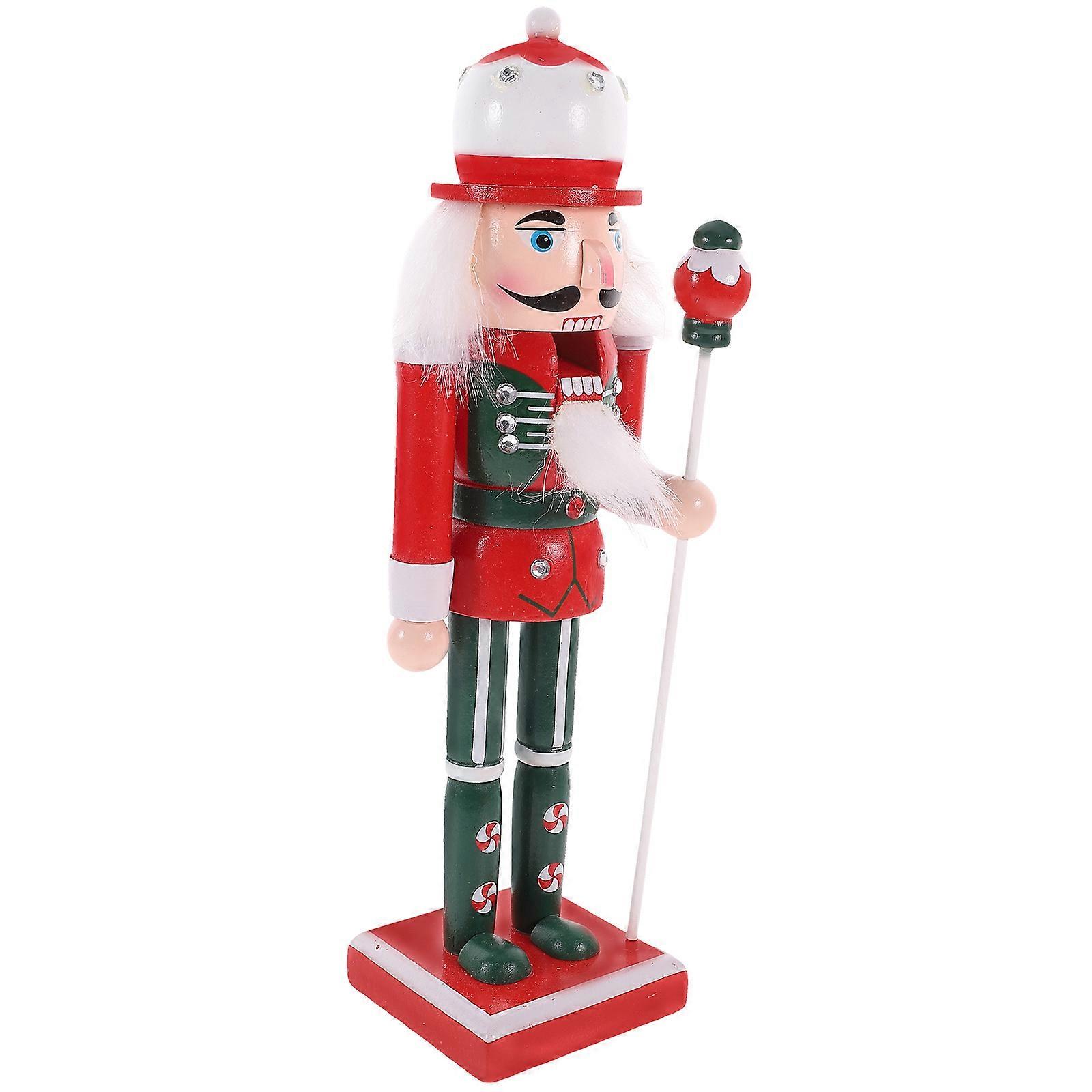 Wooden Christmas Nutcracker Figurine Decoration for Set of 4