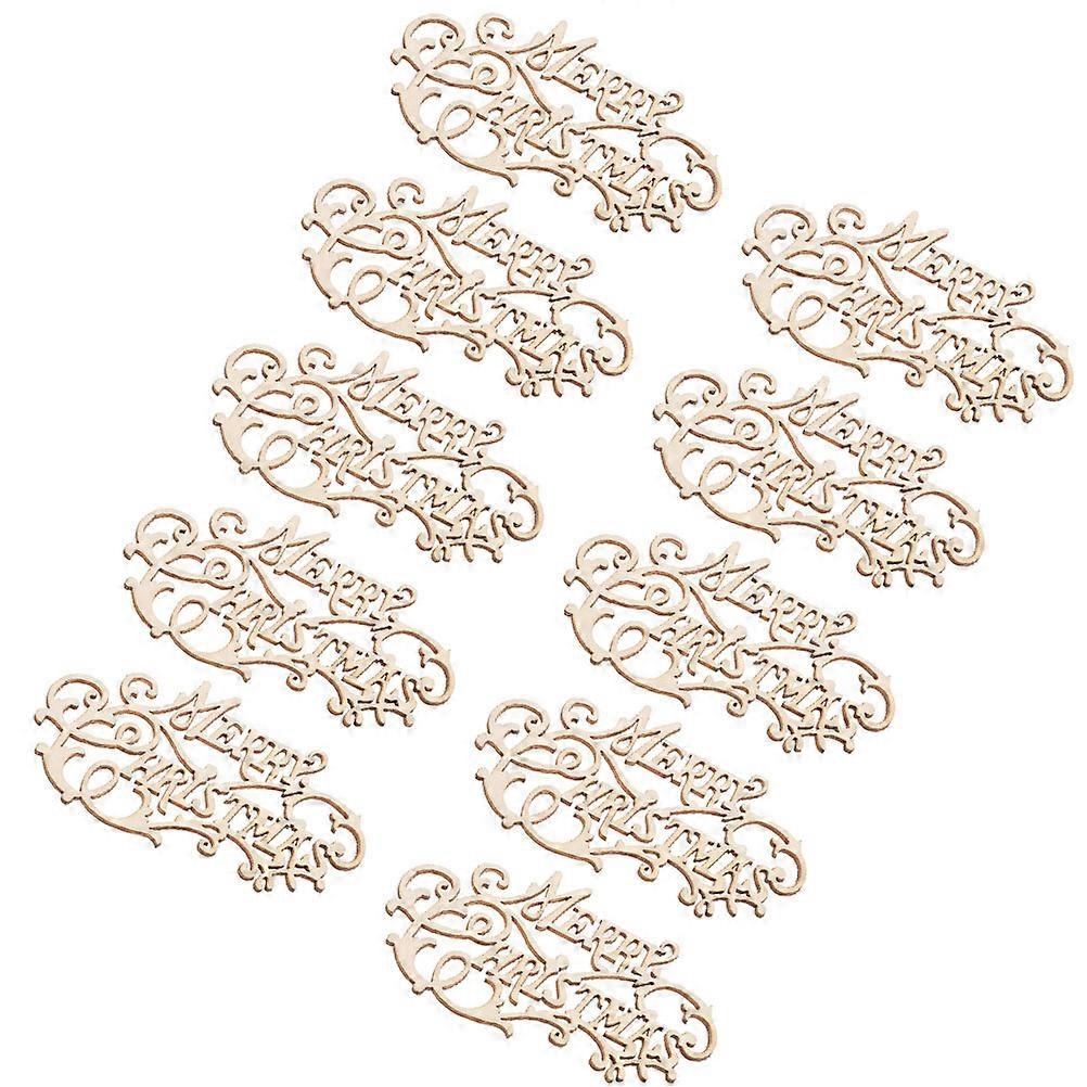 20 Pcs Handmade Wood Chips Xmas Ornaments For Craft Projects And Decoration On Tree And Wall