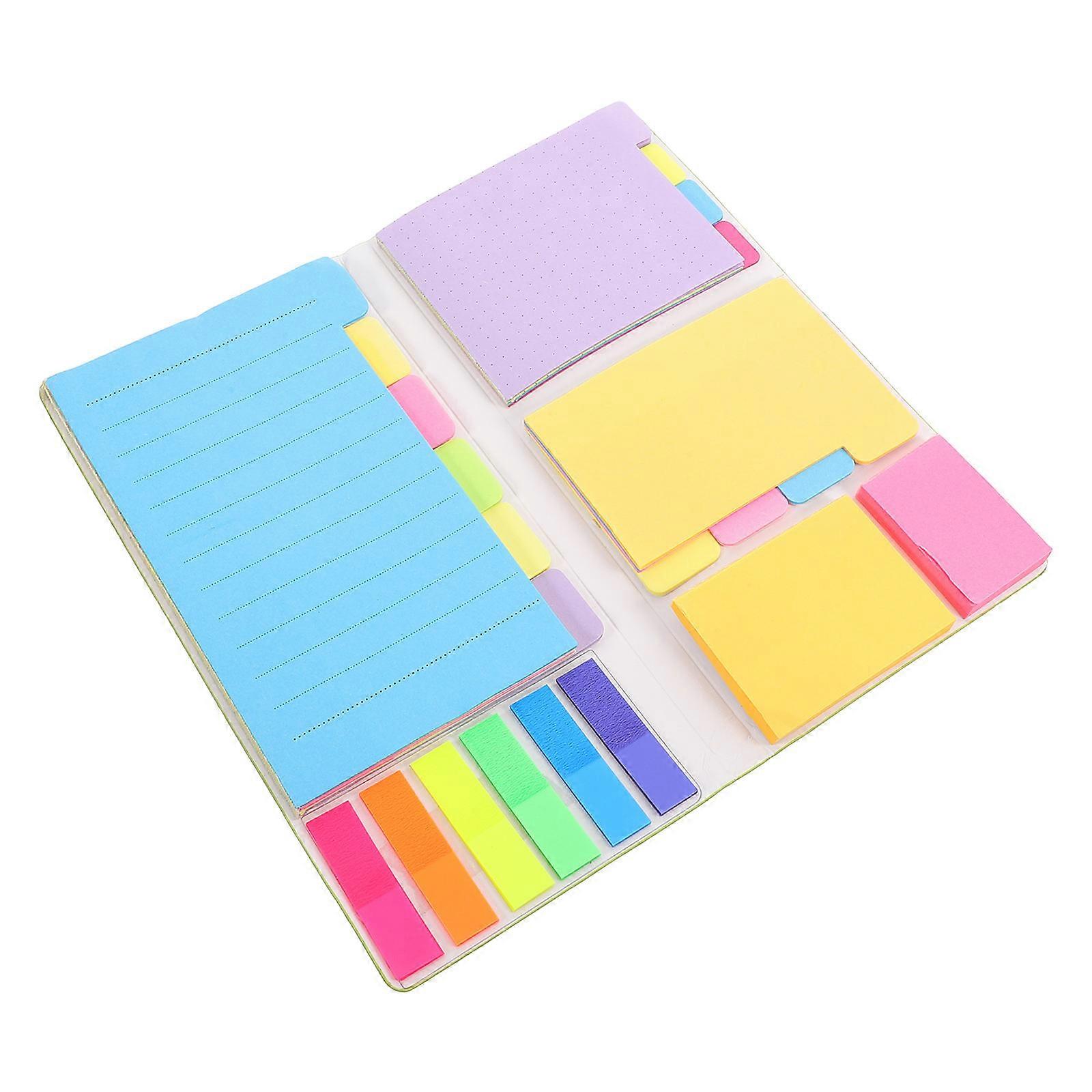 Adhesive Sticky Memo Stickers 2 Sets Portable Note Pads Designed For Easy Categorization In Office Supplies And Study Environments