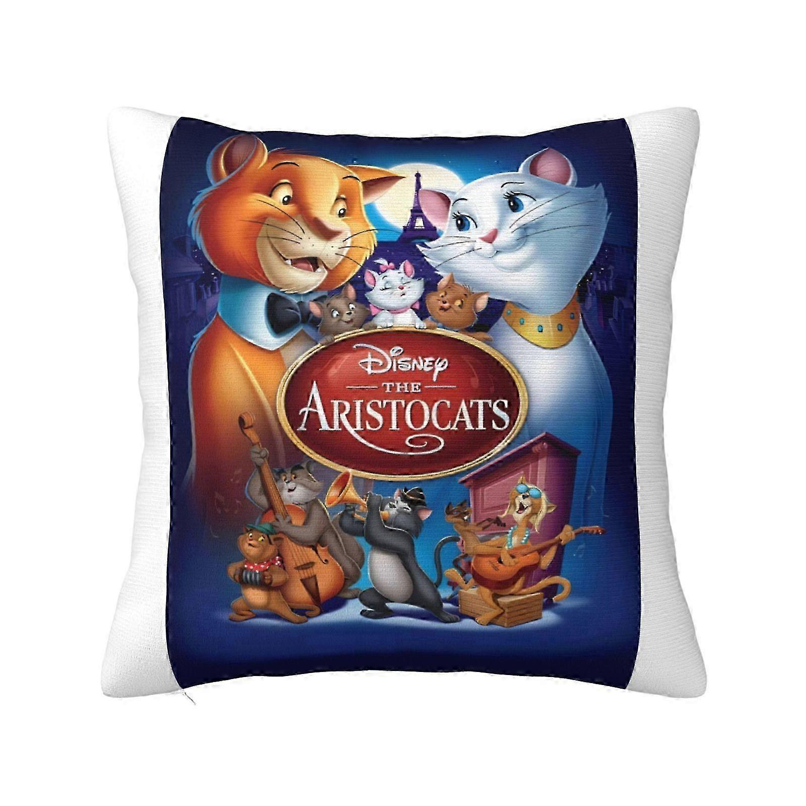 The Aristocats Super Soft Pillow Case Cover with Zipper for Bedroom, Sofa, Couch,Cozy Fuzzy Pillow Shams for All Seasons Square Pillow 2025