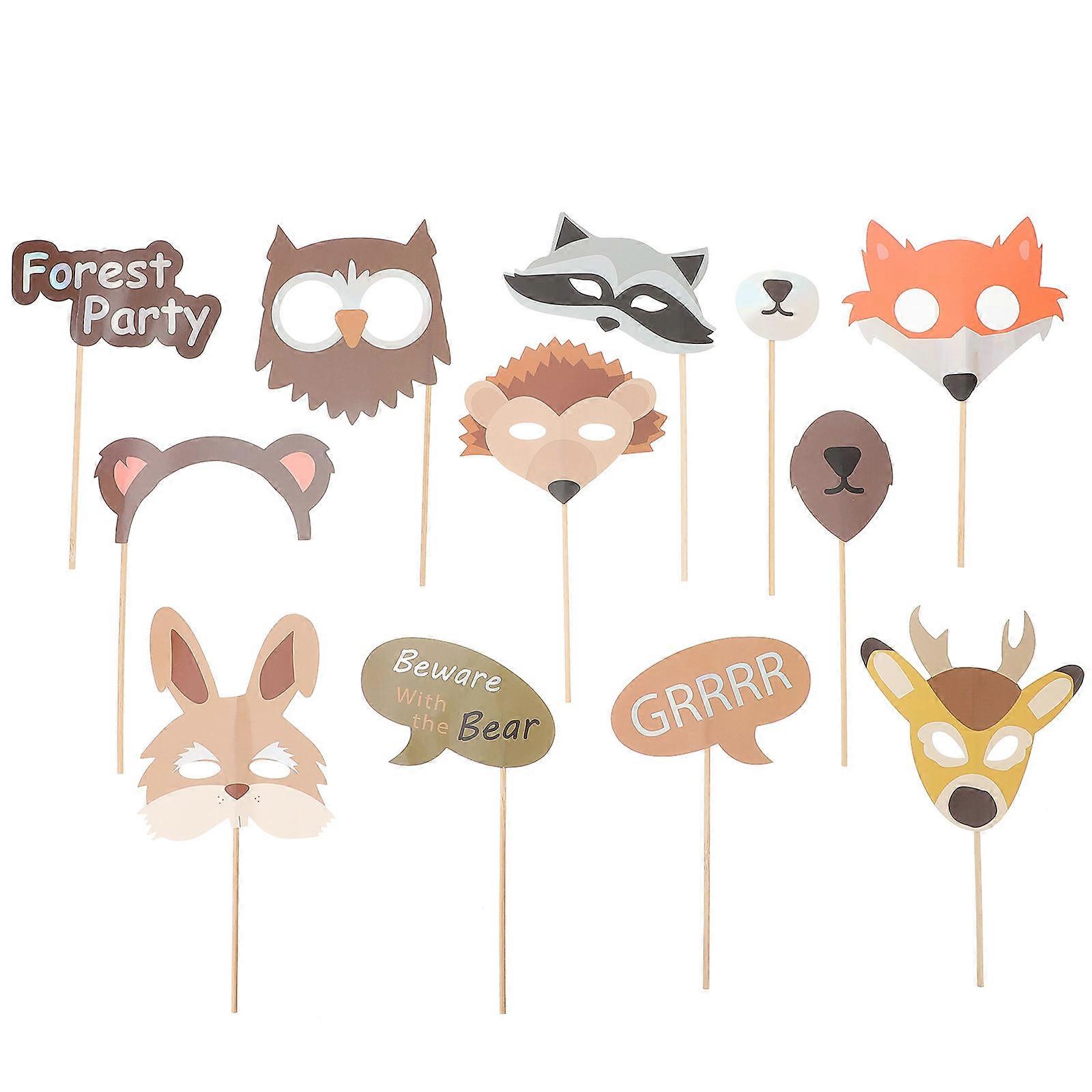 Animal Pattern Photo Props Animal Pattern Photo Props for Decoration 10Pcs Set