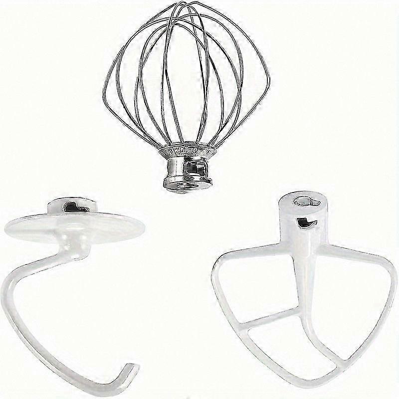 Reservtillbehör till köksmaskin - Visp, degkrok, belagd plattvisp för köksbruk