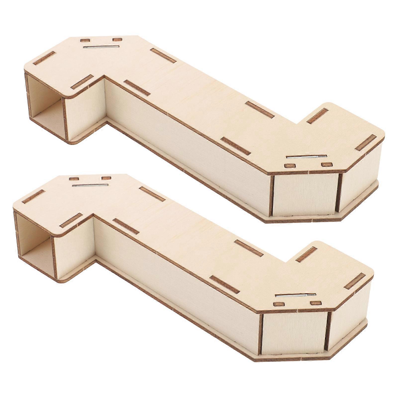 Optical Reflection Teaching Tool for Children in Light Yellow Wood 2 Sets