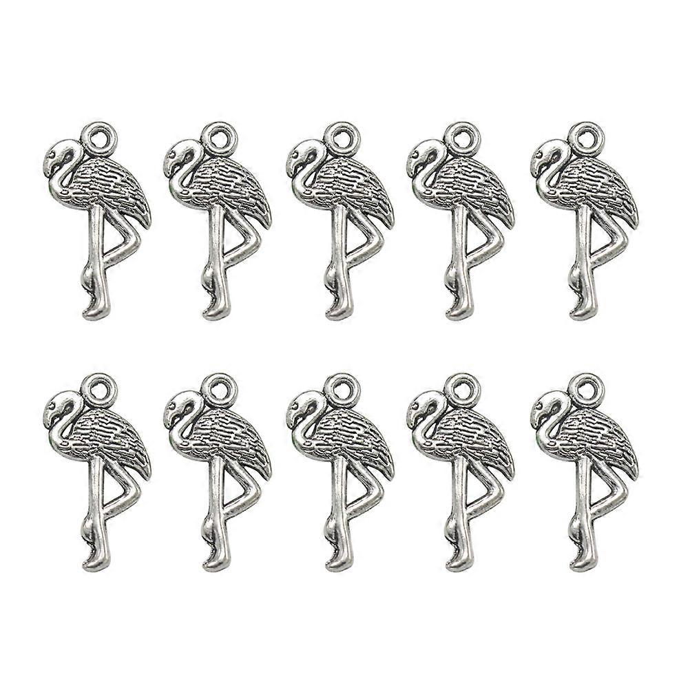 20Pcs Flamingo Jewelry Making Pendant Simple Design DIY Projects Accessory For Bracelets