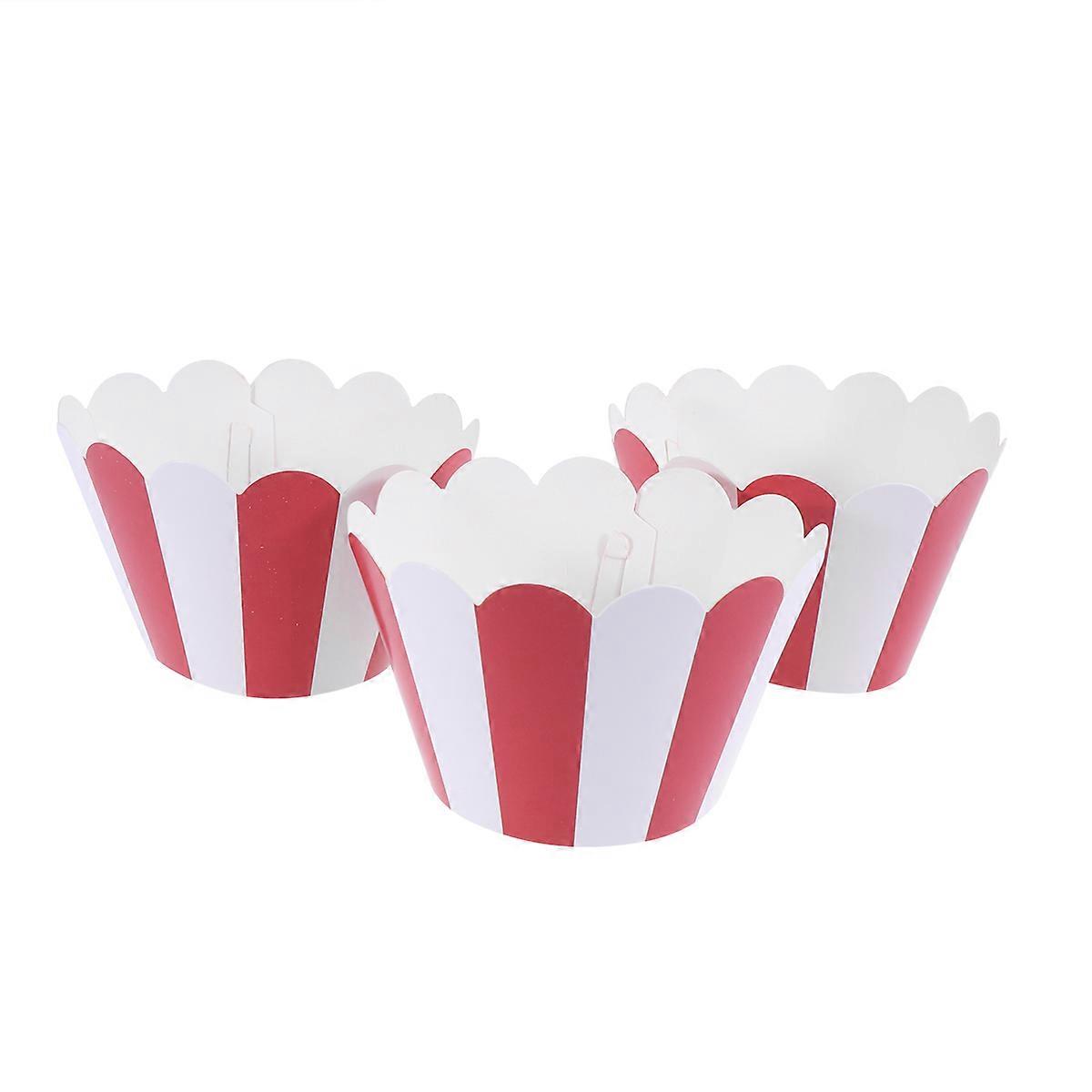 Striped Cupcake Wrappers Paper Baking for Decoration 24Pcs Assorted Cups