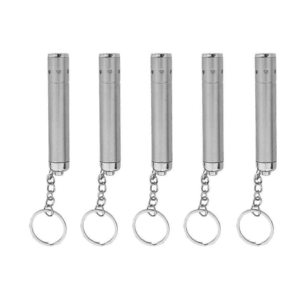 Keyring with Light Stainless Steel for Lighting 10Pcs Mini Portable LED Flashlight
