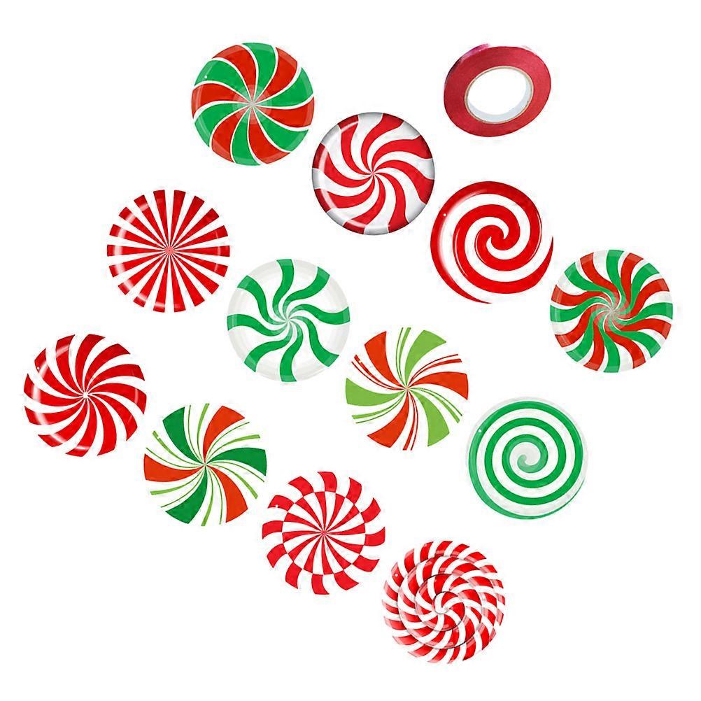 Vibrant Xmas Candy Party Decorations For Home Use 20X20CM Decorative Festive Design 2 Sets