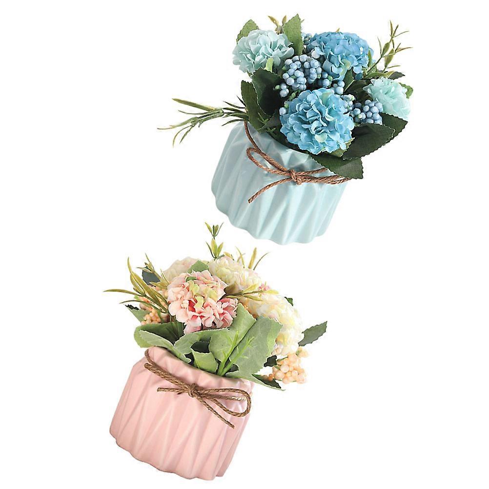 Artificial Flower Plant Bonsai for Decoration Use 6Pcs Indoors Simulation Bonsai Ornament