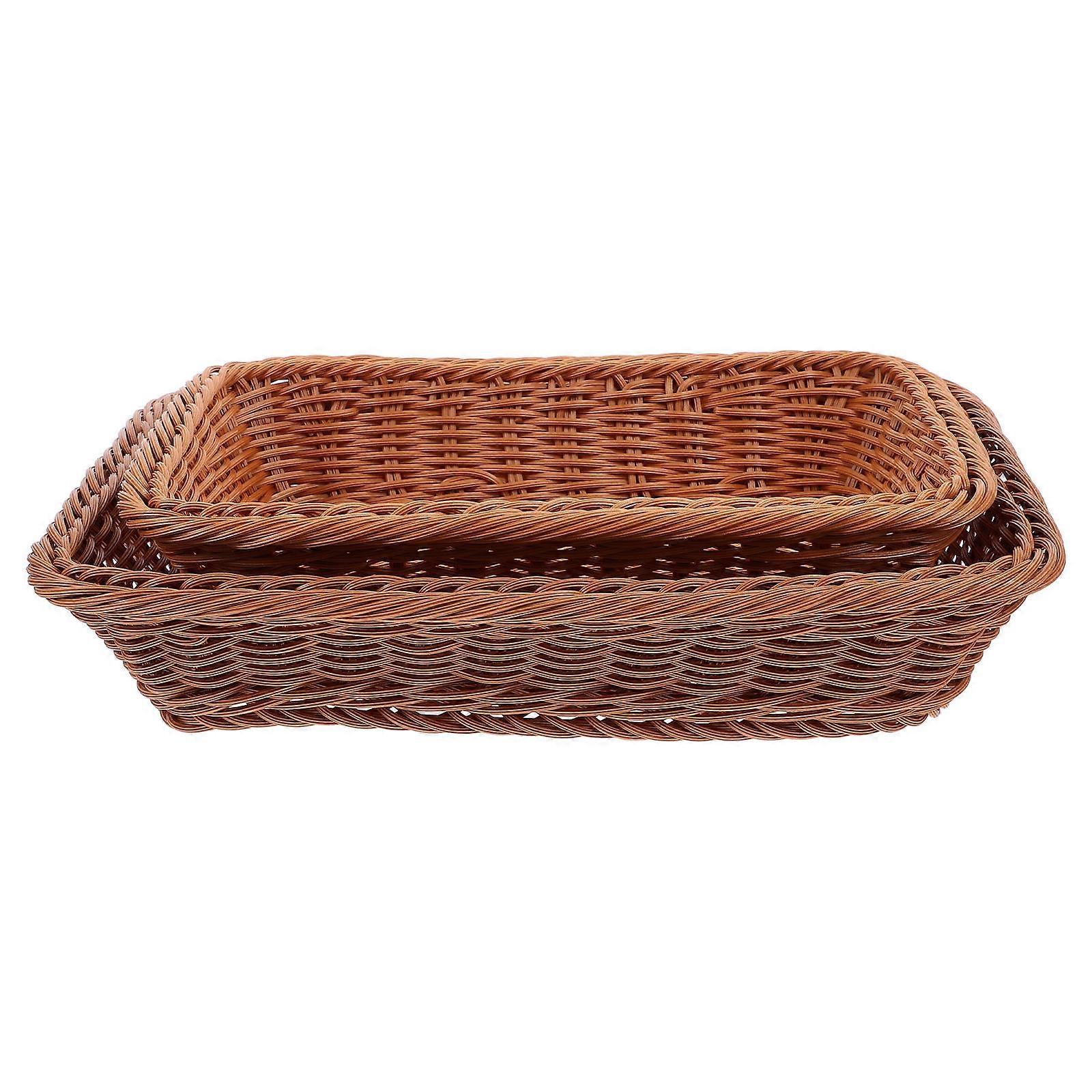 Fruit Storage Basket Imitation Rattan Basket for Storage Use 8Pcs